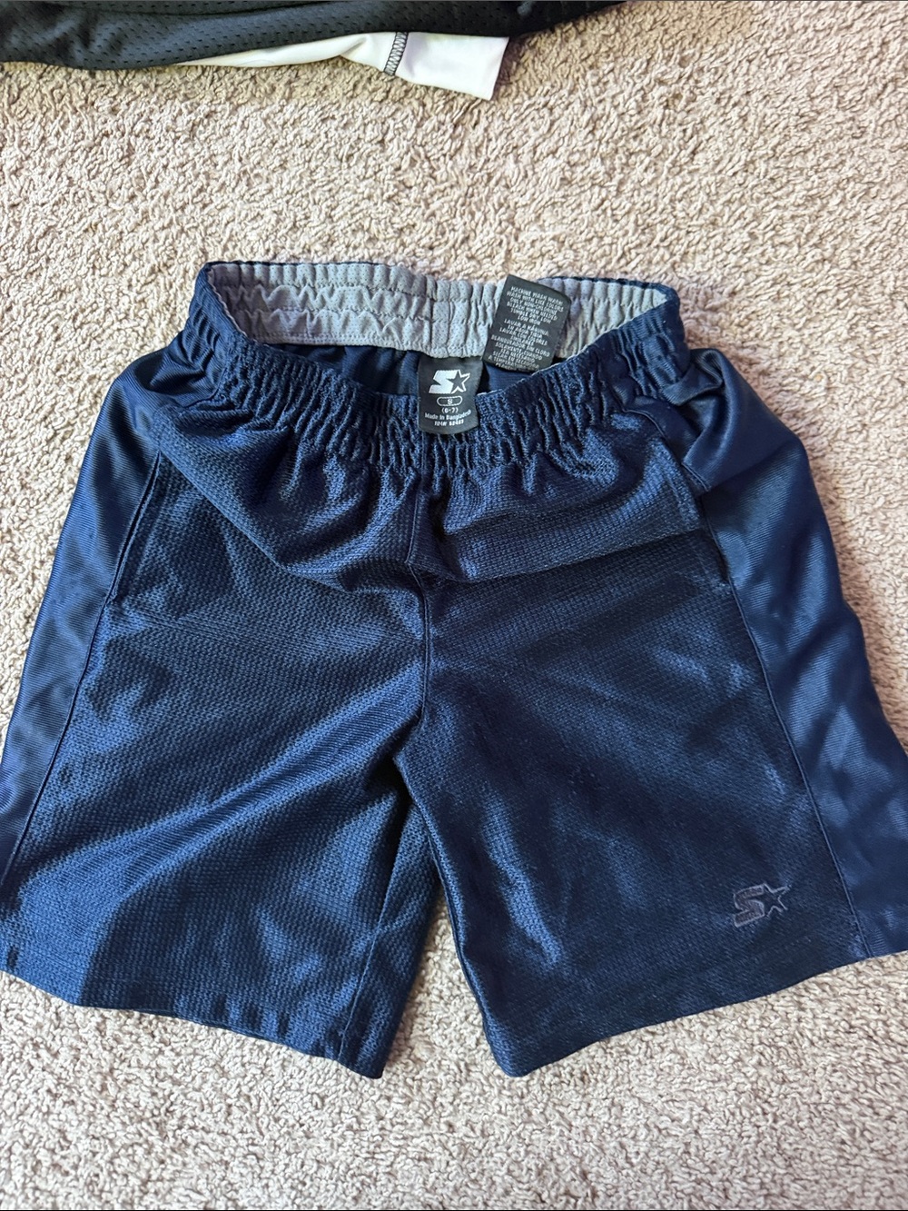 STARTER boys  Dark Navy Athletic Mesh Shorts